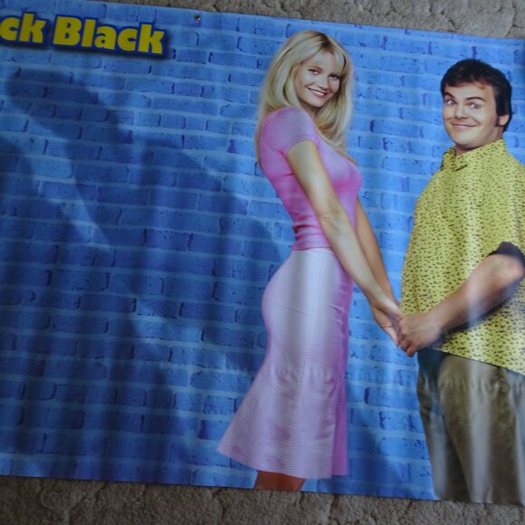SHALLOW HAL - MOVIE BANNER WITH JACK BLACK AND GWYNETH PALTROW - OVERSIZED VINYL - Picture 4 of 9